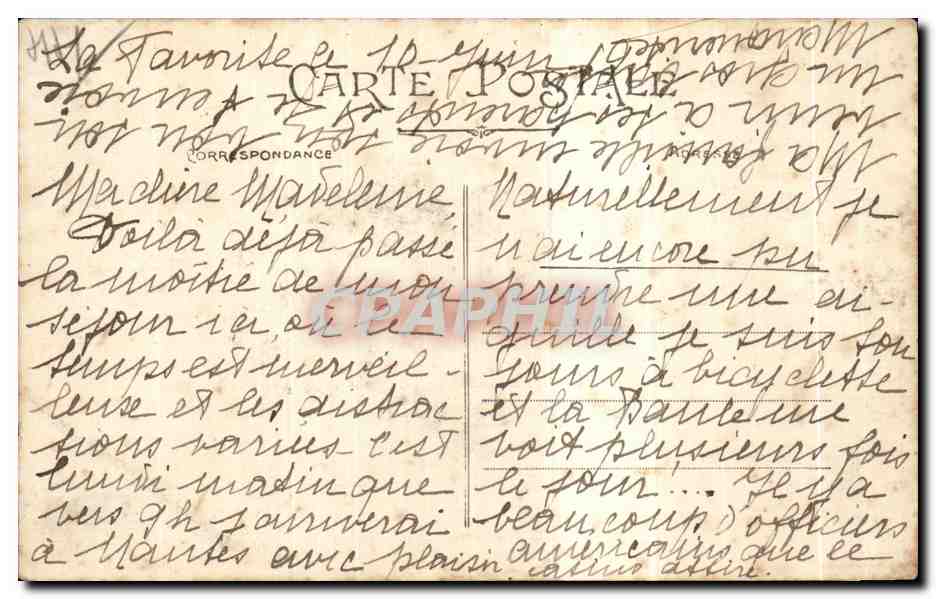 CPA Cote d Amour La Baule Dans les sapins — Rückseite