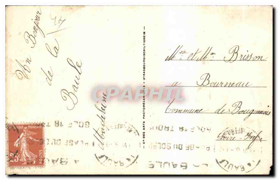 Vintage Postcard La Baule L Hermitage et ses parterres Fleuris — Back