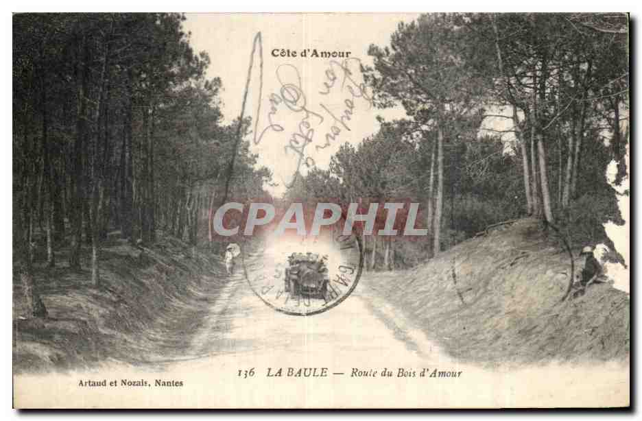 CPA Cote d Amour La Baule Roule du Bois d Amour automobile
