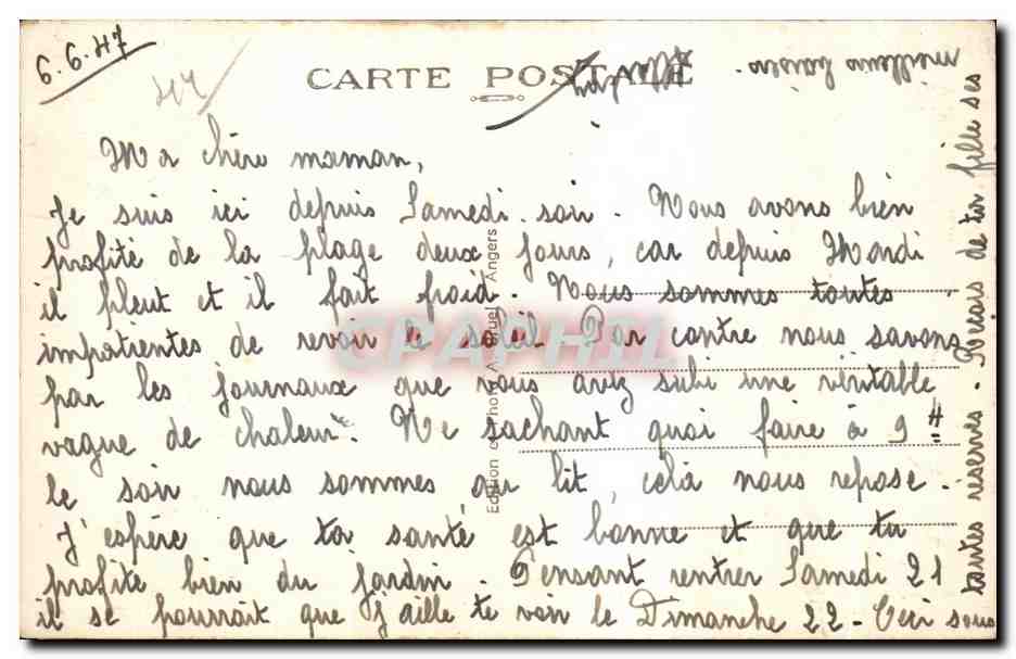 CPA La Baule sur Mer L Entree de Casino — Verso