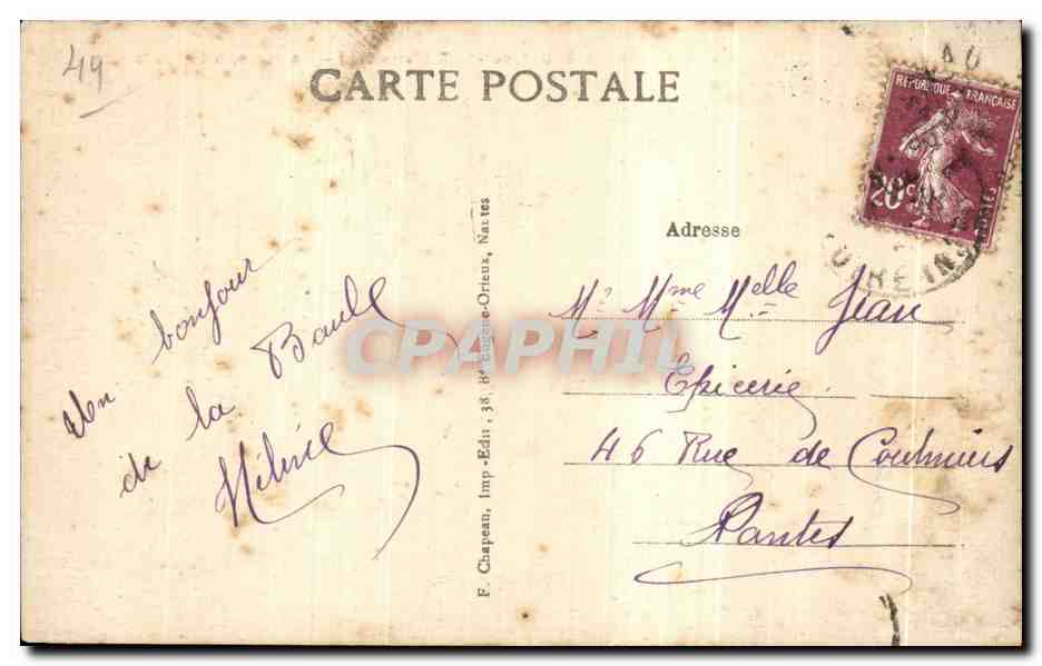 CPA La Baule sur Mer La Plage Prise de la Mer — Rückseite