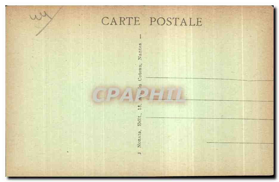 CPA Guerande Porte Saint Michel Forteresse defendue par deux tours elevees et contenant l Hotel de Ville — Back