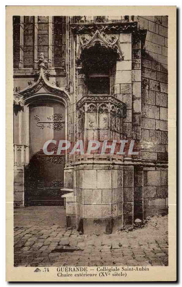 CPA Guerande Collegiale Saint Aubin Chaire exterieure