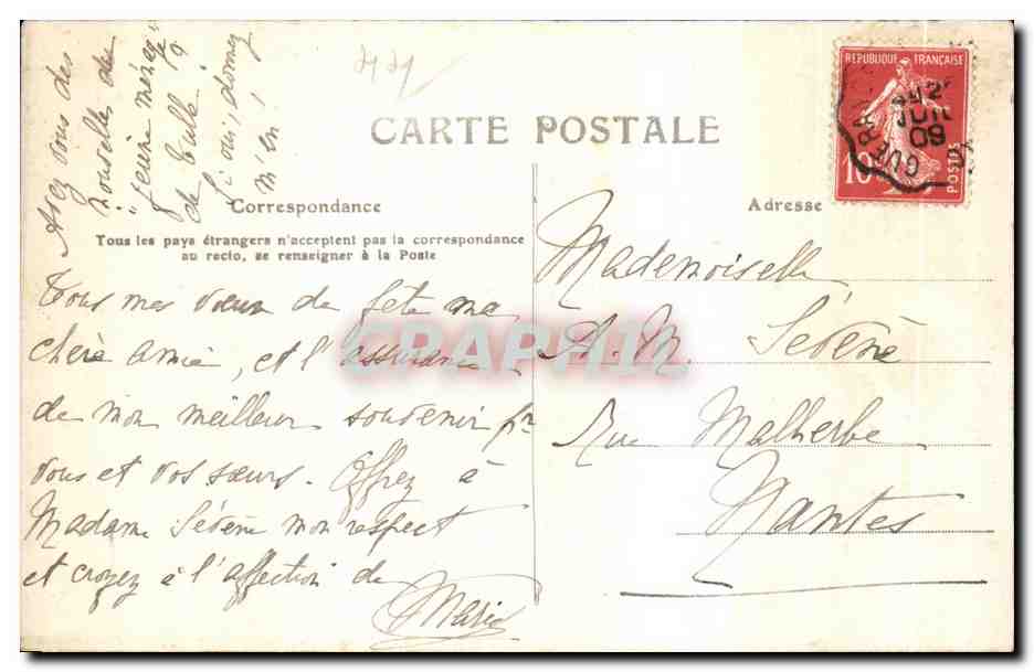 CPA Guerande La Grosse Tour le long des Remparts  — Back