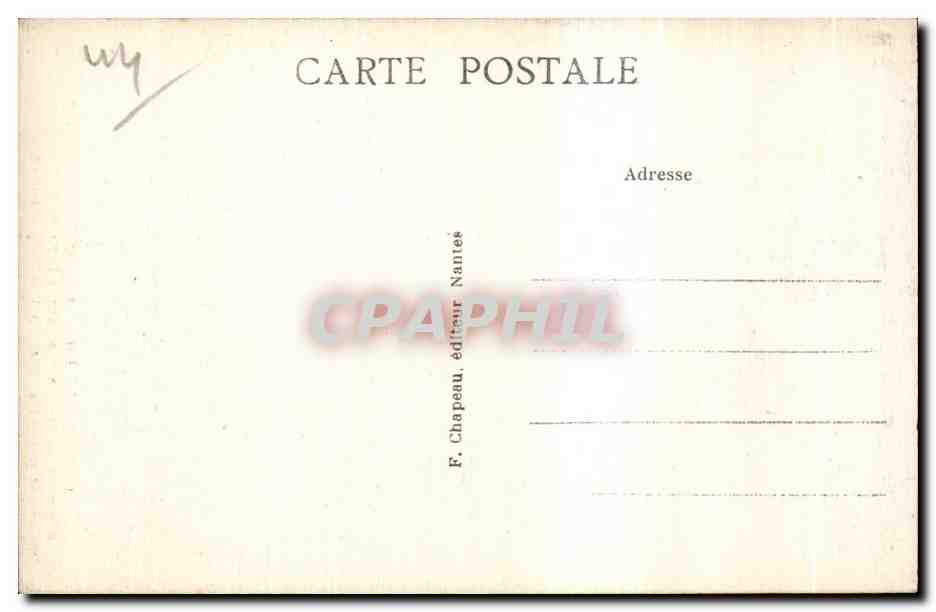 CPA Guerande Colleglale Grand Vltrall du Choeur au cantre le couronnement et au bas les douze Apotres entourant son tombeau — Rückseite