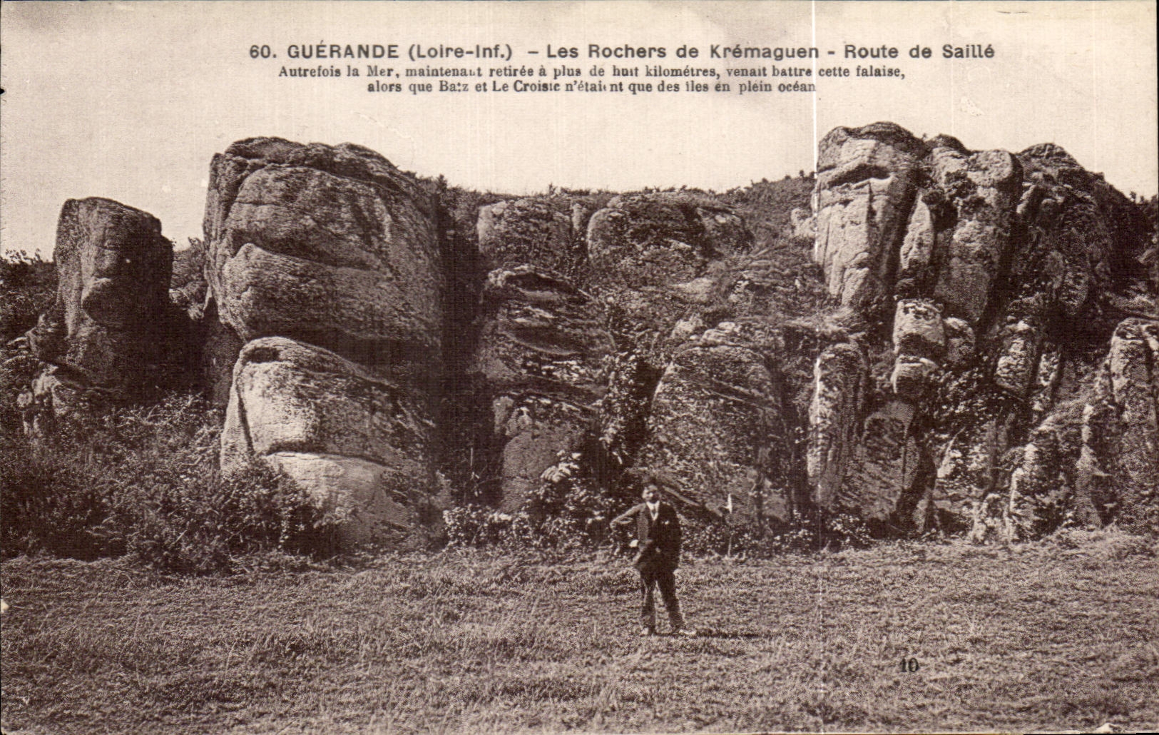 CPA Guerande Les Rochers de Kremaguen Route de Saille