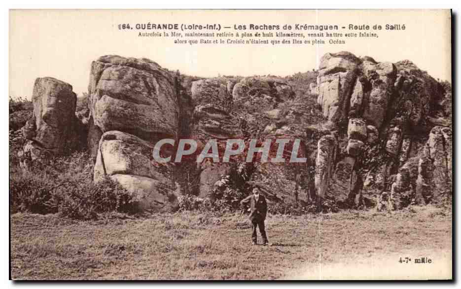 CPA Guerande Les Rochers de Kremaguen Route de Saille
