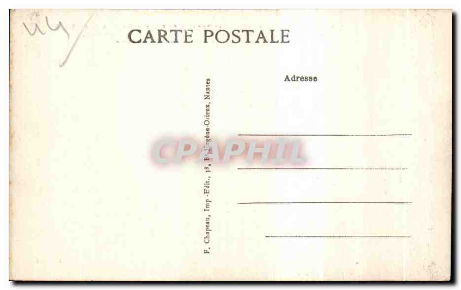 CPA Guerande Les Rochers de Kremaguen Route de Saille — Rückseite