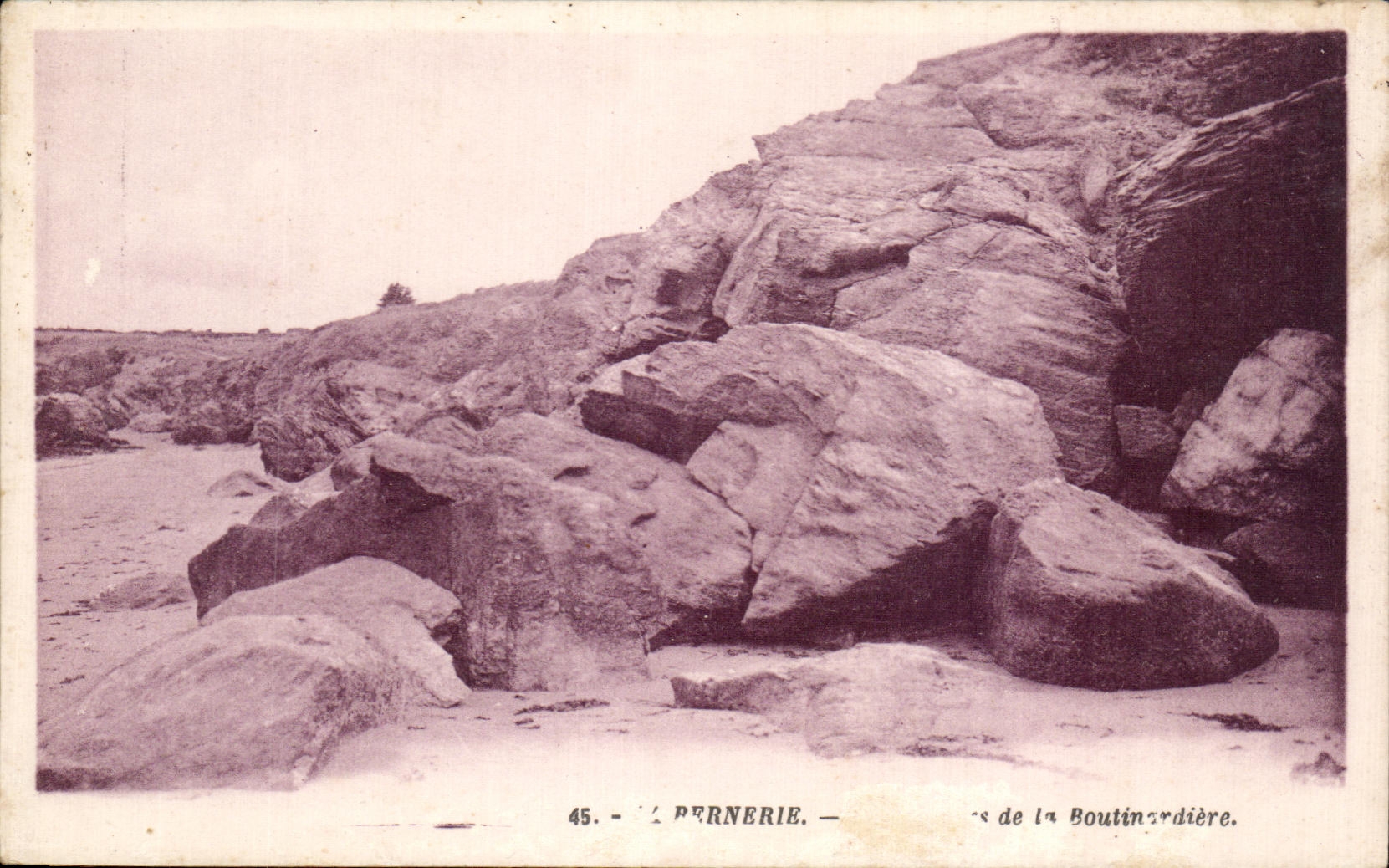 CPA La Bernerie Les Rochers de la Boutinadiere