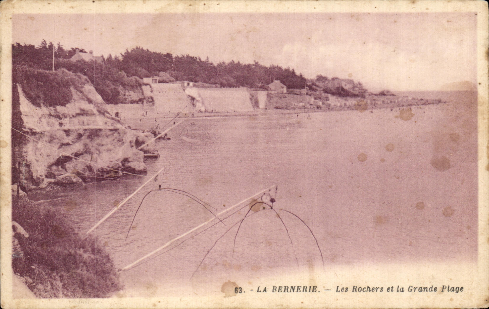 CPA La Bernerie Les Rochers et la Grande Plage