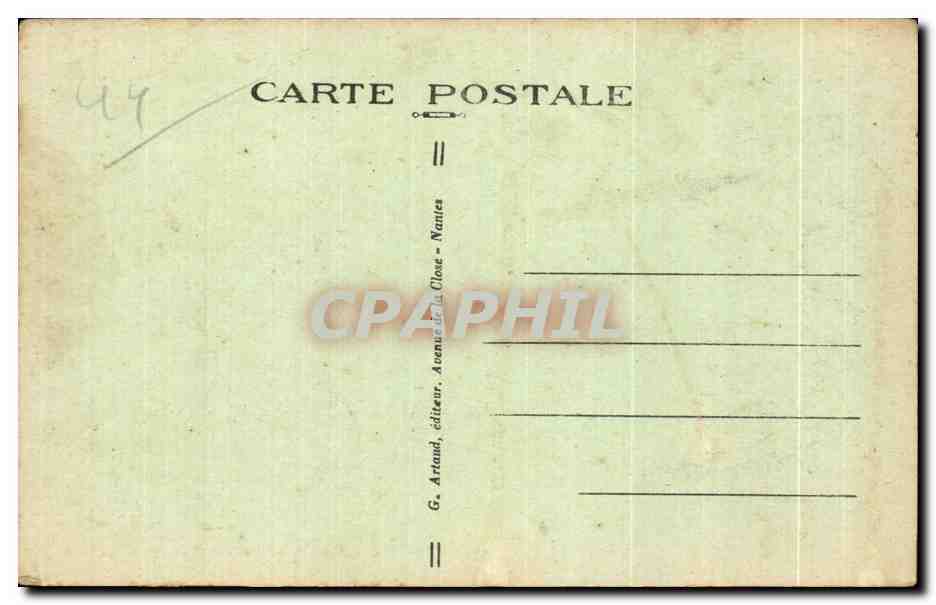 CPA La Bernerie Les Rochers et la Grande Plage — Rückseite