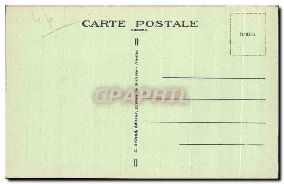 CPA La Bernerie La Grotte percee — Rückseite