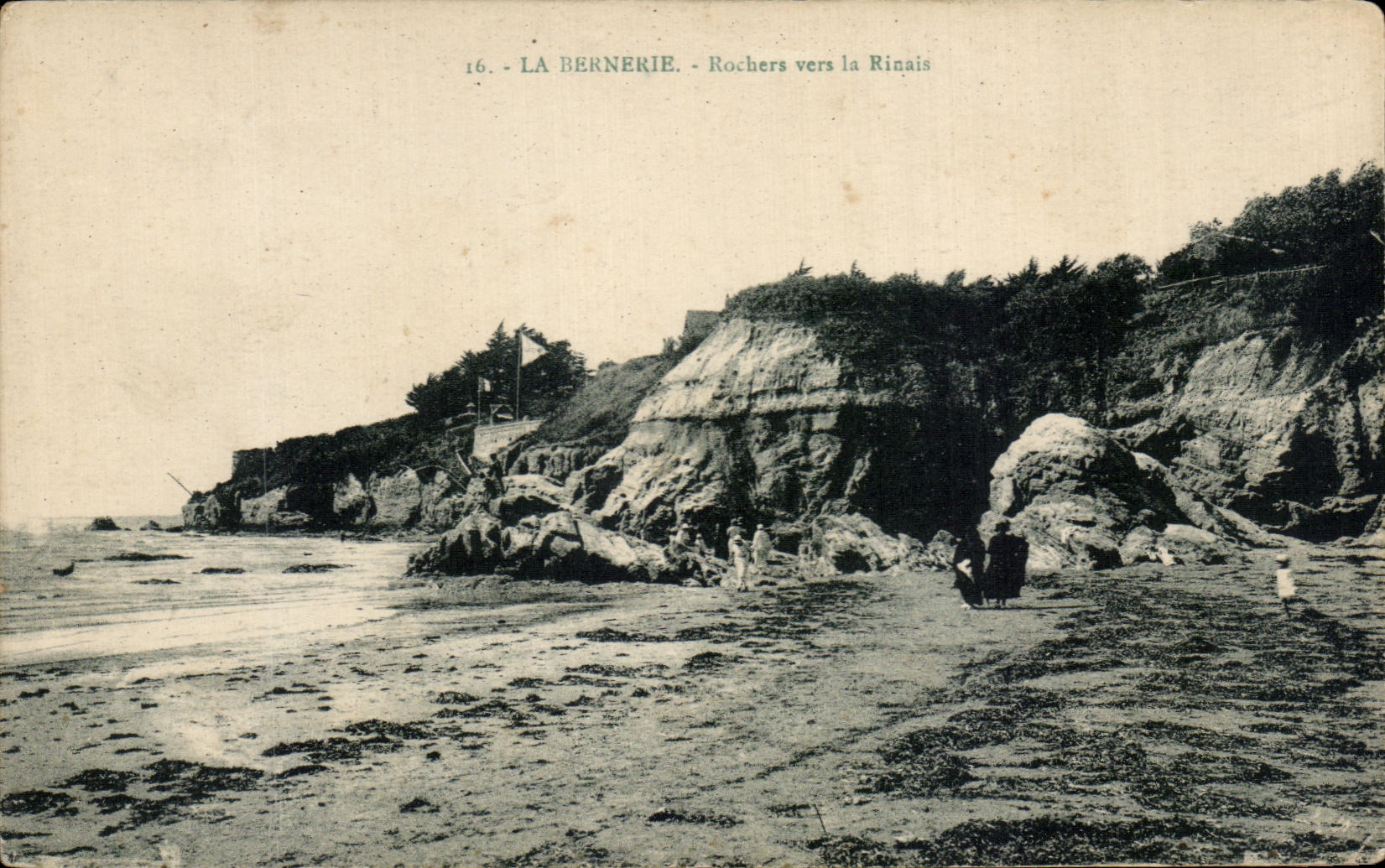CPA La Bernerie Rochers vers la Ricais