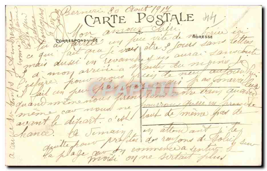 CPA La Bernerie Vue generale de la Cote de la Joseliere — Rückseite