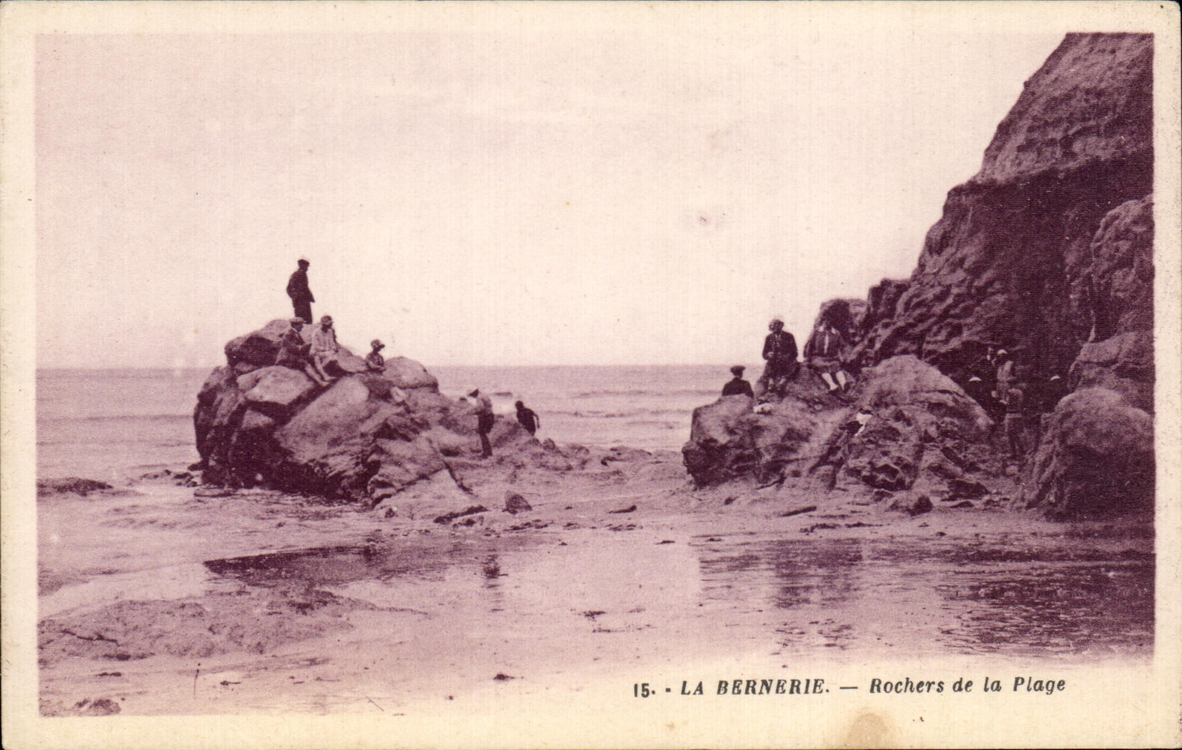 CPA La Bernerie Rochers de la Plage