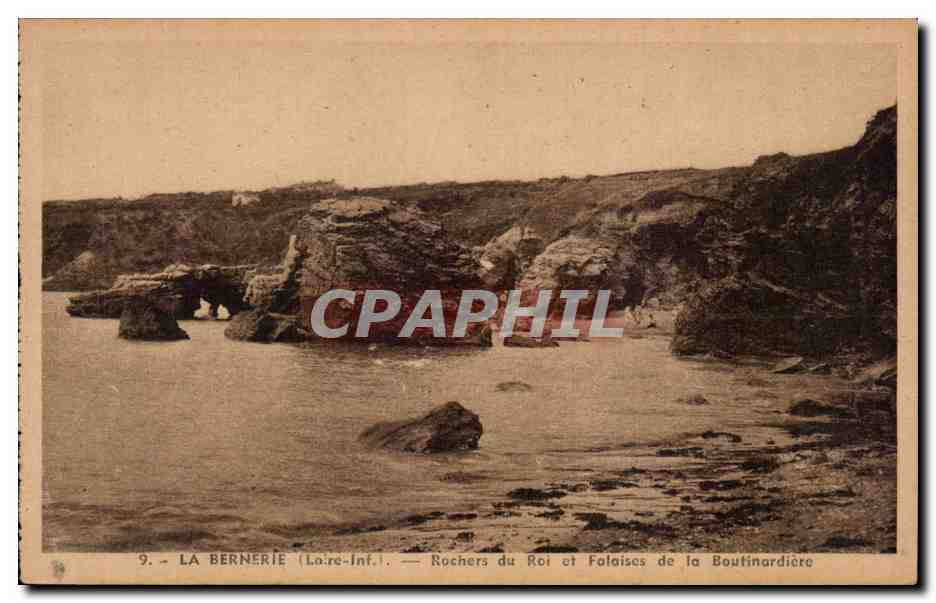CPA La Bernerie Rochers du Roi et Falaises de la Boutinardiere