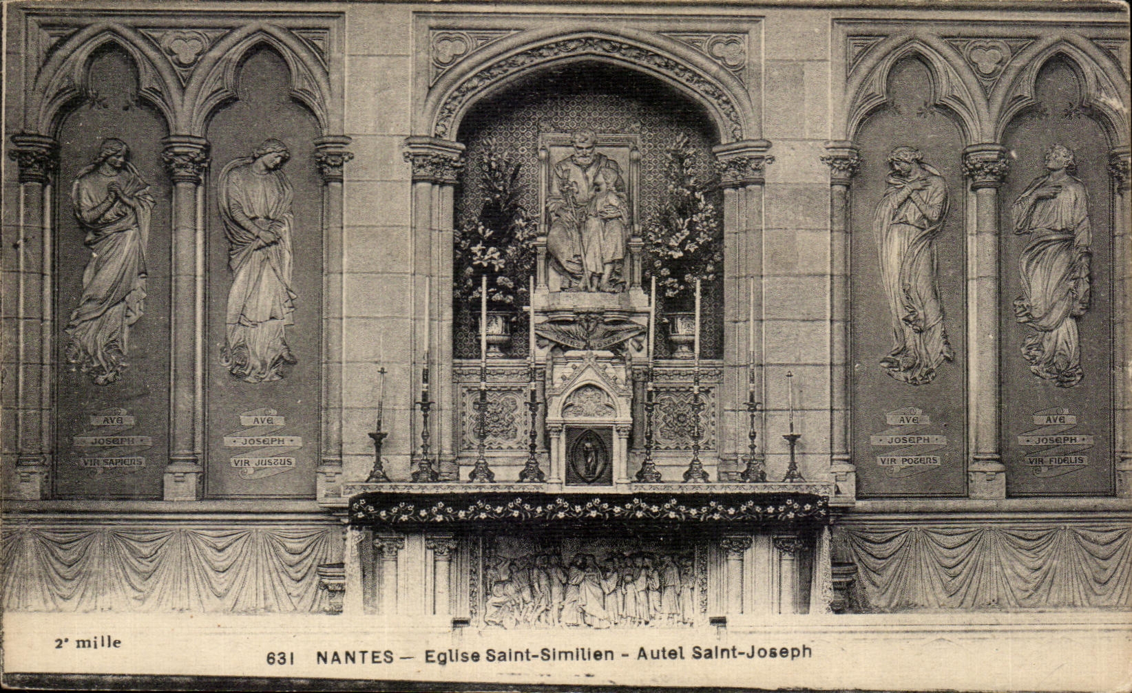 CPA Nantes Eglise Saint Similien Autel Saint Joseph