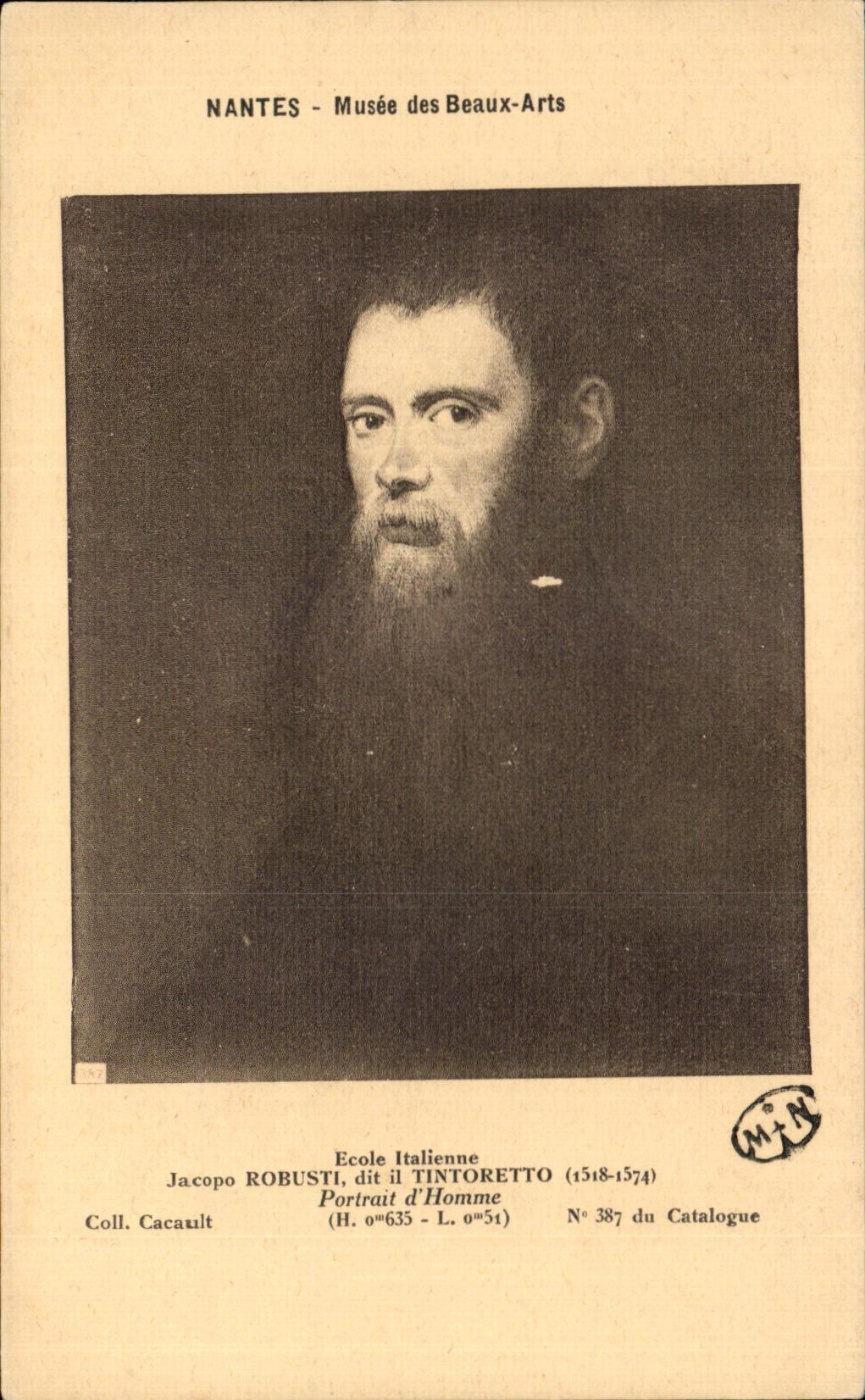CPA Nantes Musee des Beaux Arts Ecole Italienne Jacopo Robusti dit il Tintoretto 1518 1574 Portrait d Homme
