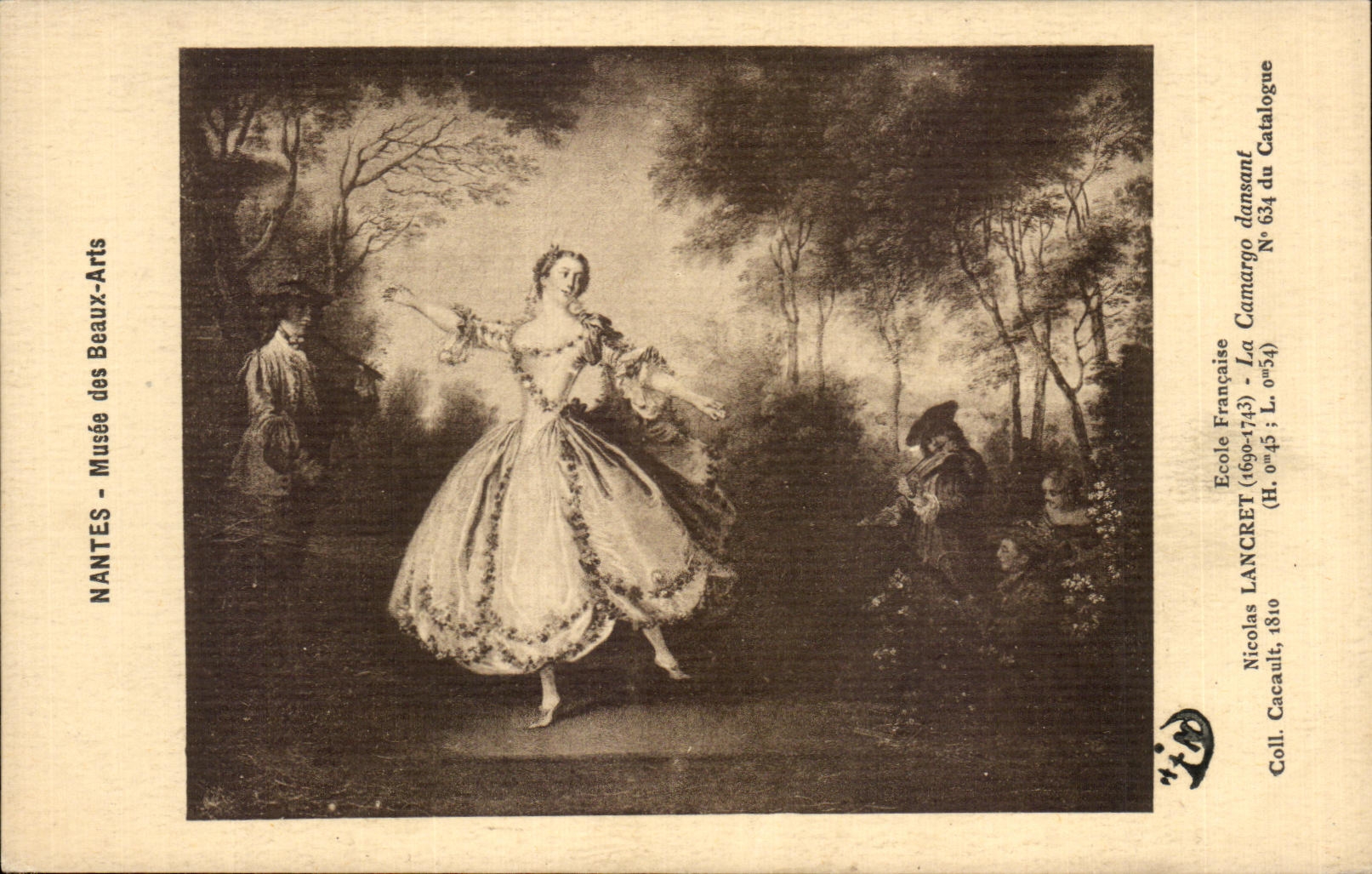 CPA Nantes Musee des Beaux Arts Ecole Francaise Nicolas Lancret 1690 1743 La Camargo dansant