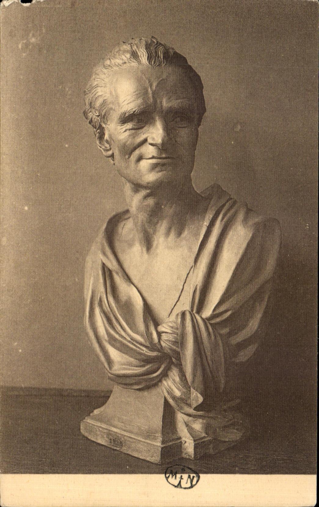 CPA Nantes Musee des Beaux Arts Ecole Francaise Pajou Augustin Paris 1730 Paris 1809 Le Sculpteur J R Le Moyne