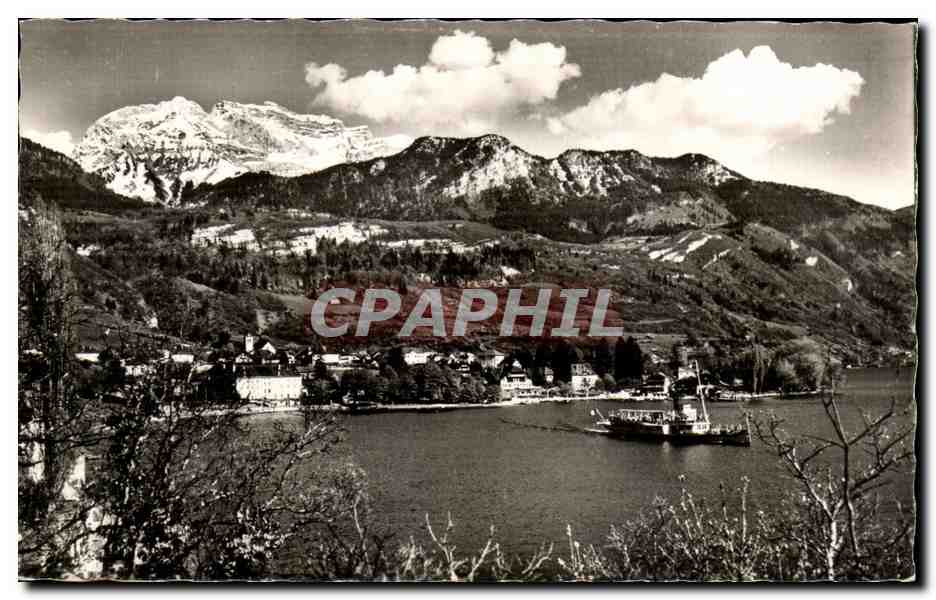 Lac d'Annecy — Talloires — Vue générale et la Tournette — Éditions G. Mouchet Annecy