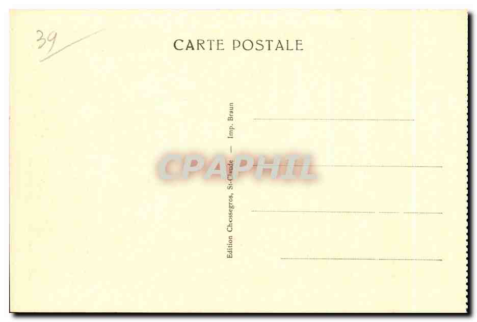 Saint-Claupe — Les stalles et l'autel de la cathédrale — Édition Chossegros, Imp. Braun — Verso