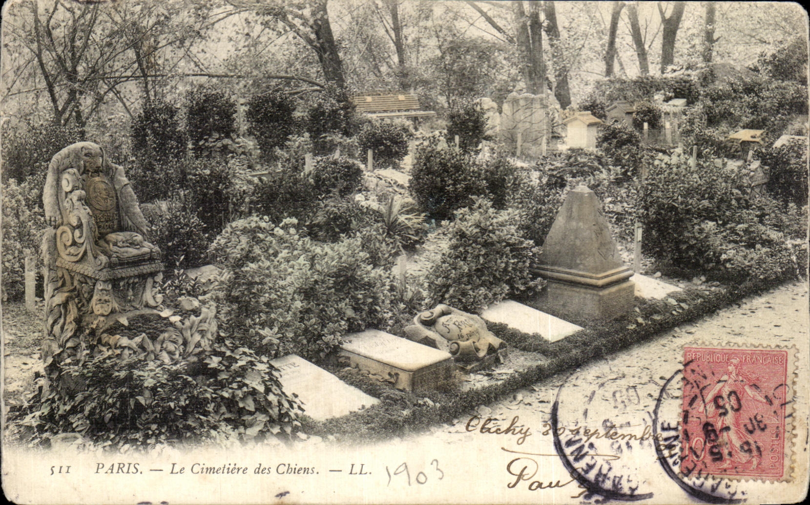 CPA Paris Le Cimeliere des Chiens