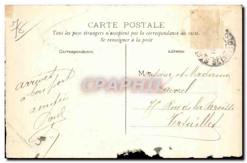 CPA Saint Germain Gare de la Grande Ceinture — Verso