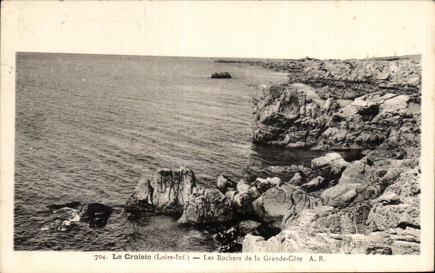 CPA Le Croisic Les Rochers de la Grande Cote
