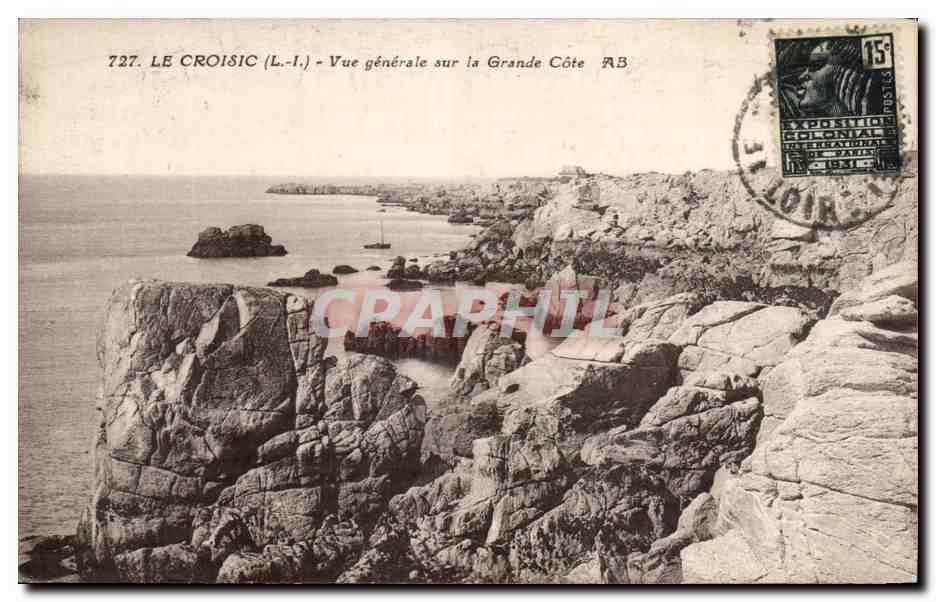 CPA Le Croisic Vue generale sur la Grande Cote