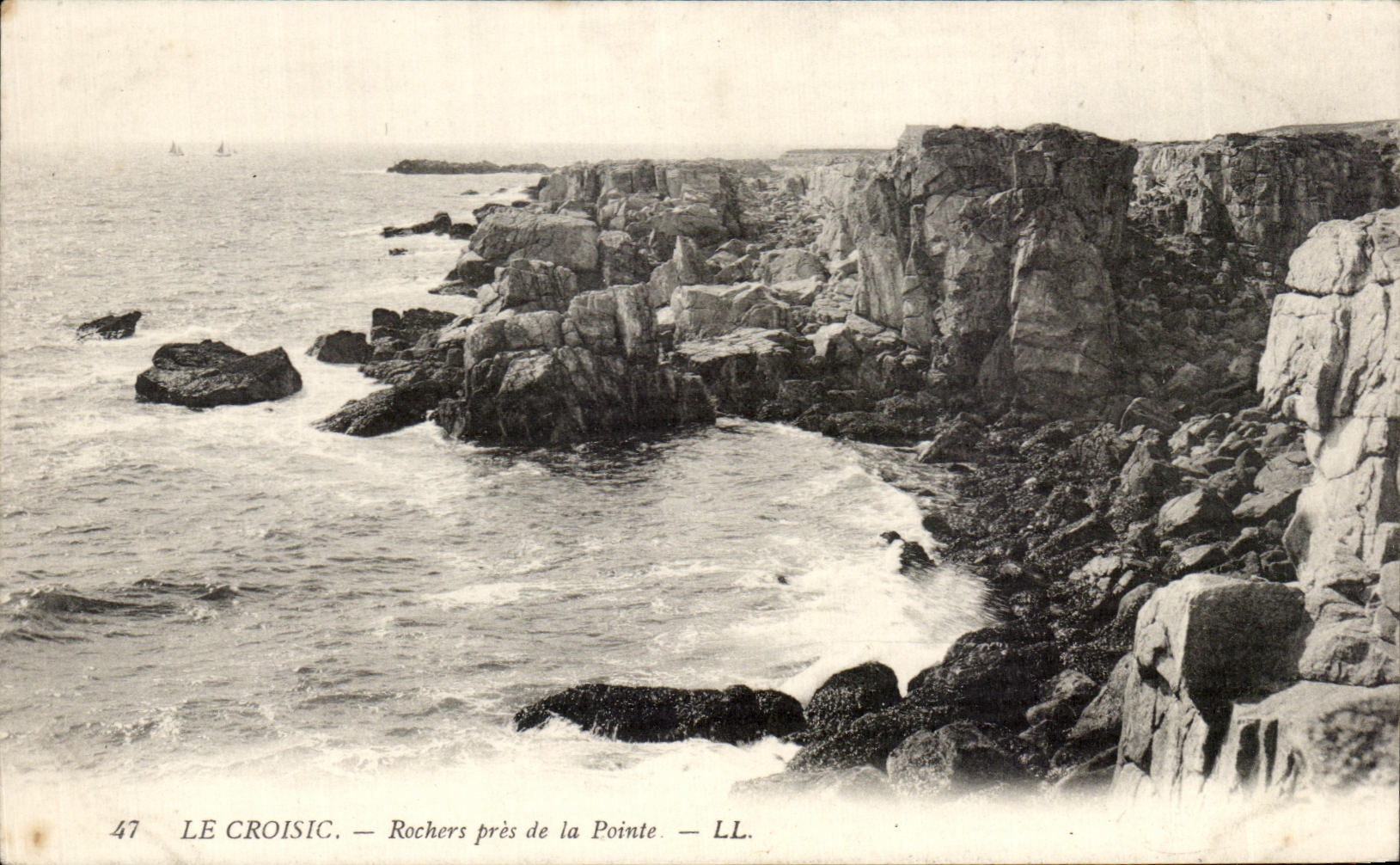 CPA Le Croisic Rochers pres de la Pointe