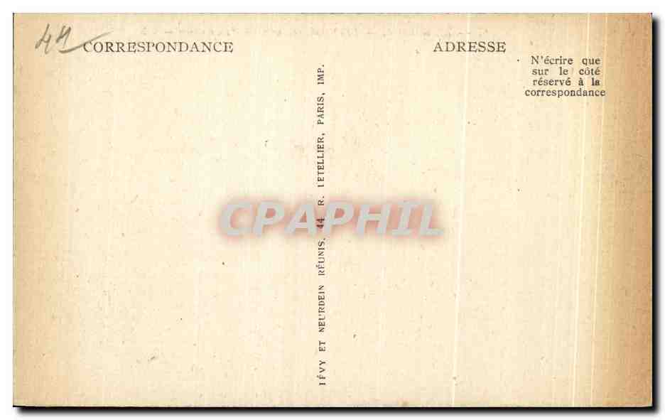 CPA Le Croisic Les Rochers pris du Semaphore — Rückseite