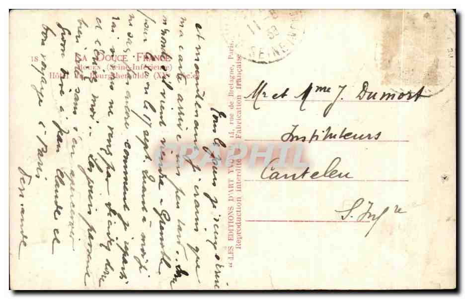 CPSM La Douce France Rouen  — Rückseite