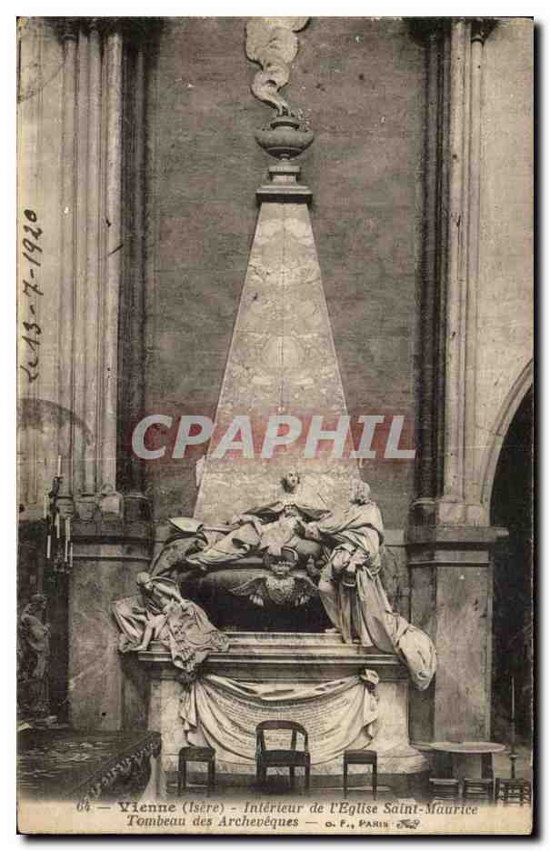 CPA Vienne Interieur de I eglise Saint Maurice Tombeau des Archeveques 