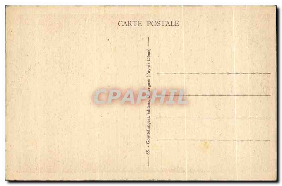 CPA Vichy Hotel du Parc — Verso