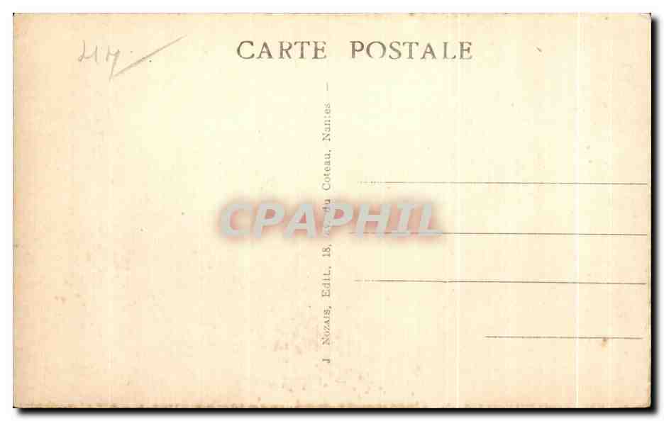 CPA Nantes L Hotel de Ville — Verso