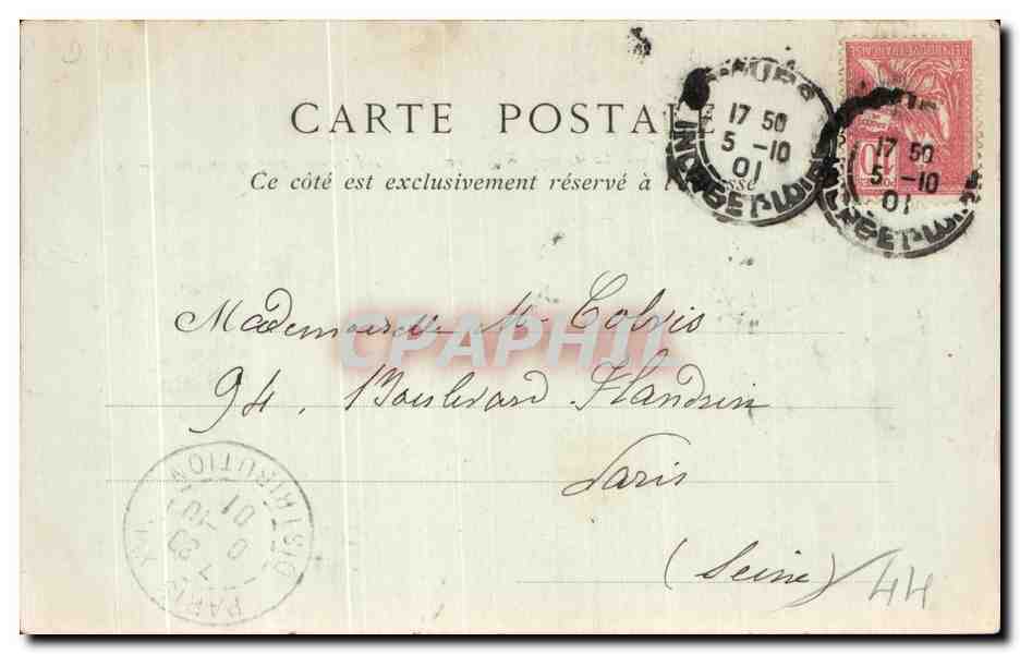 CPA nantes Tombeau de Lamoriciere par Paul Dubois — Verso