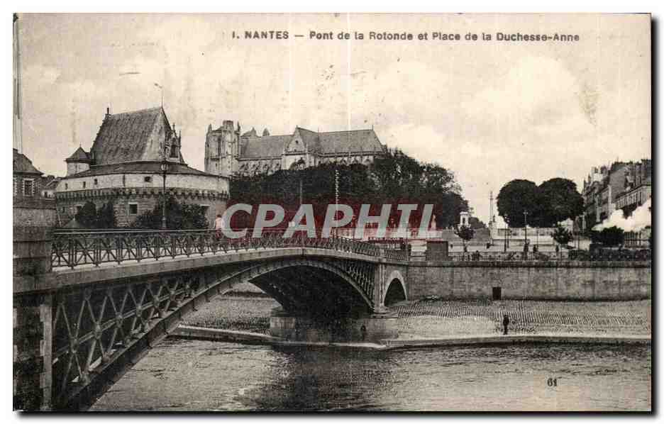 CPA Nantes Pont de la Rotonde et Place la Duchesse Anne