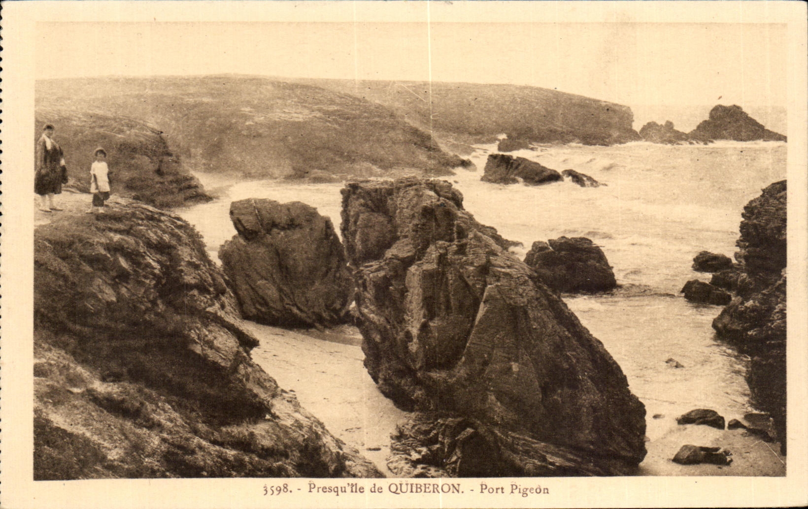 Presqu'île de Quiberon — Port Pigeon — éditeur Laurence-Nel, Rennes, n° 3598
