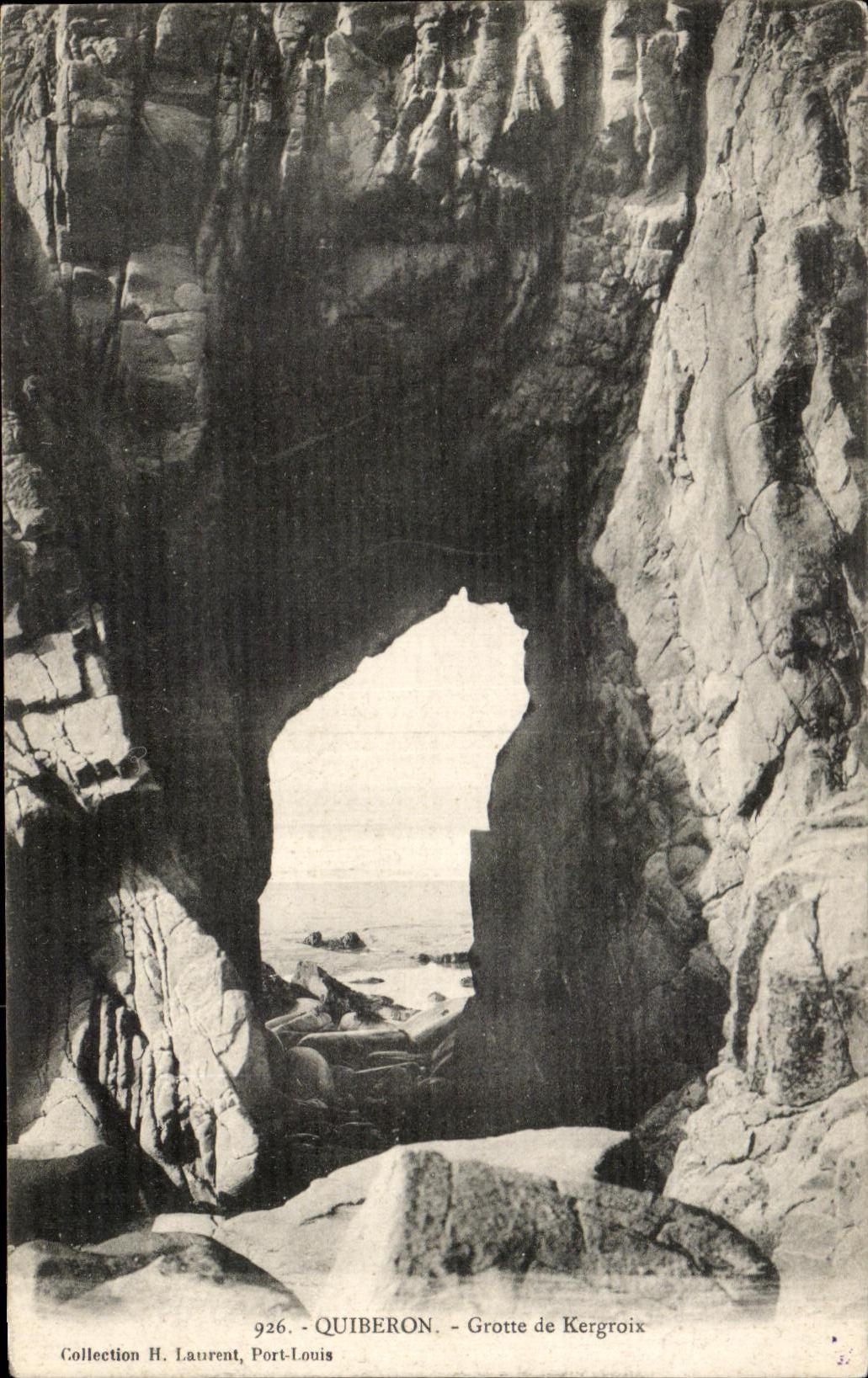 Kergroix Cave — Quiberon — Collection H. Laurent, Port-Louis, no. 926