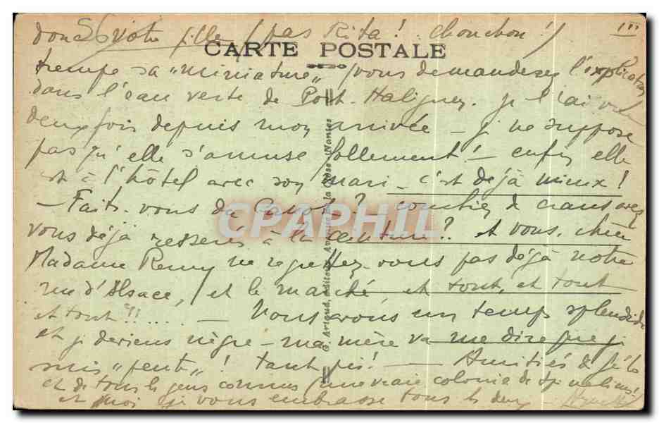 Quiberon — Crevasse de Kerniscop — éditeur anonyme, n° 62 — Back
