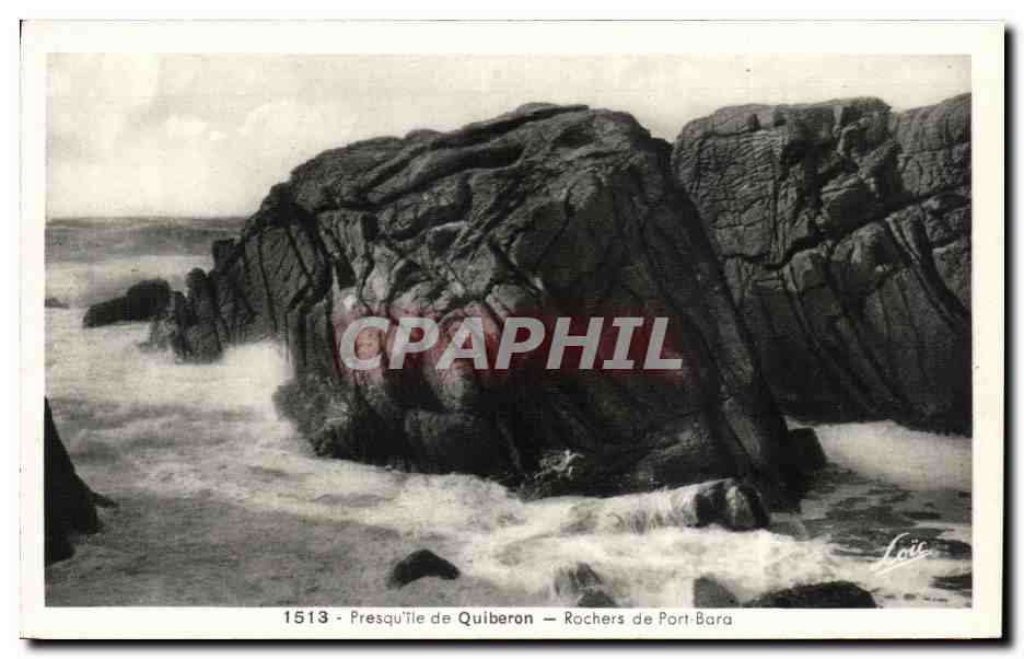 Presqu'île de Quiberon — Rochers de Port-Bara — Édition Mény, Rennes