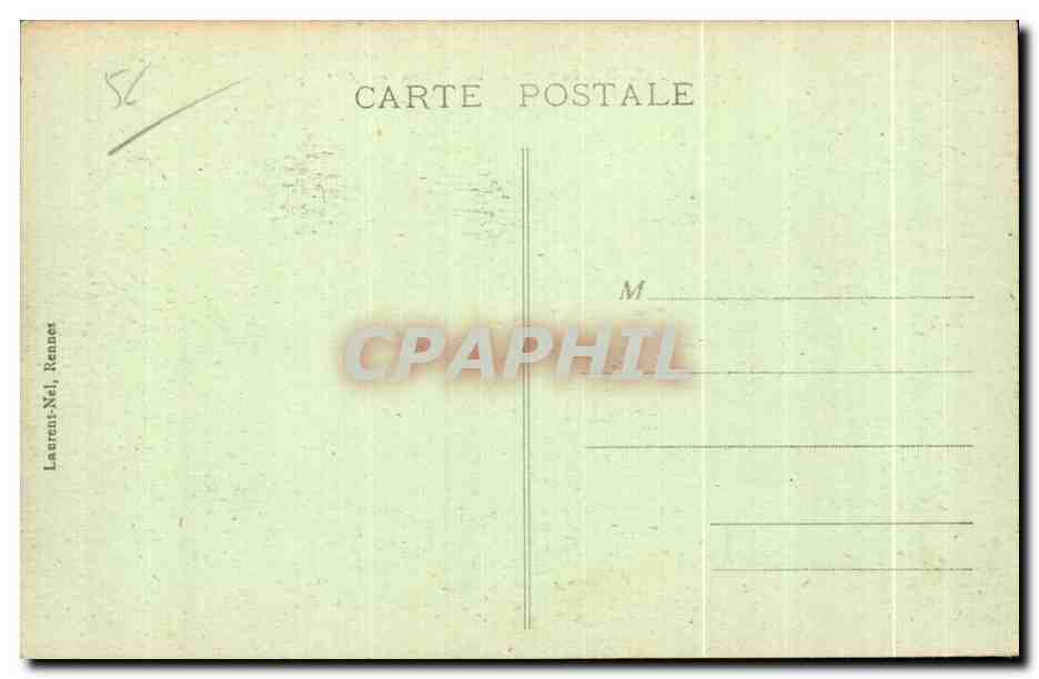 Quiberon - Port-Maria - The jetty on a stormy day — Laurent-Nol, Rennes, no. 3345 — Back