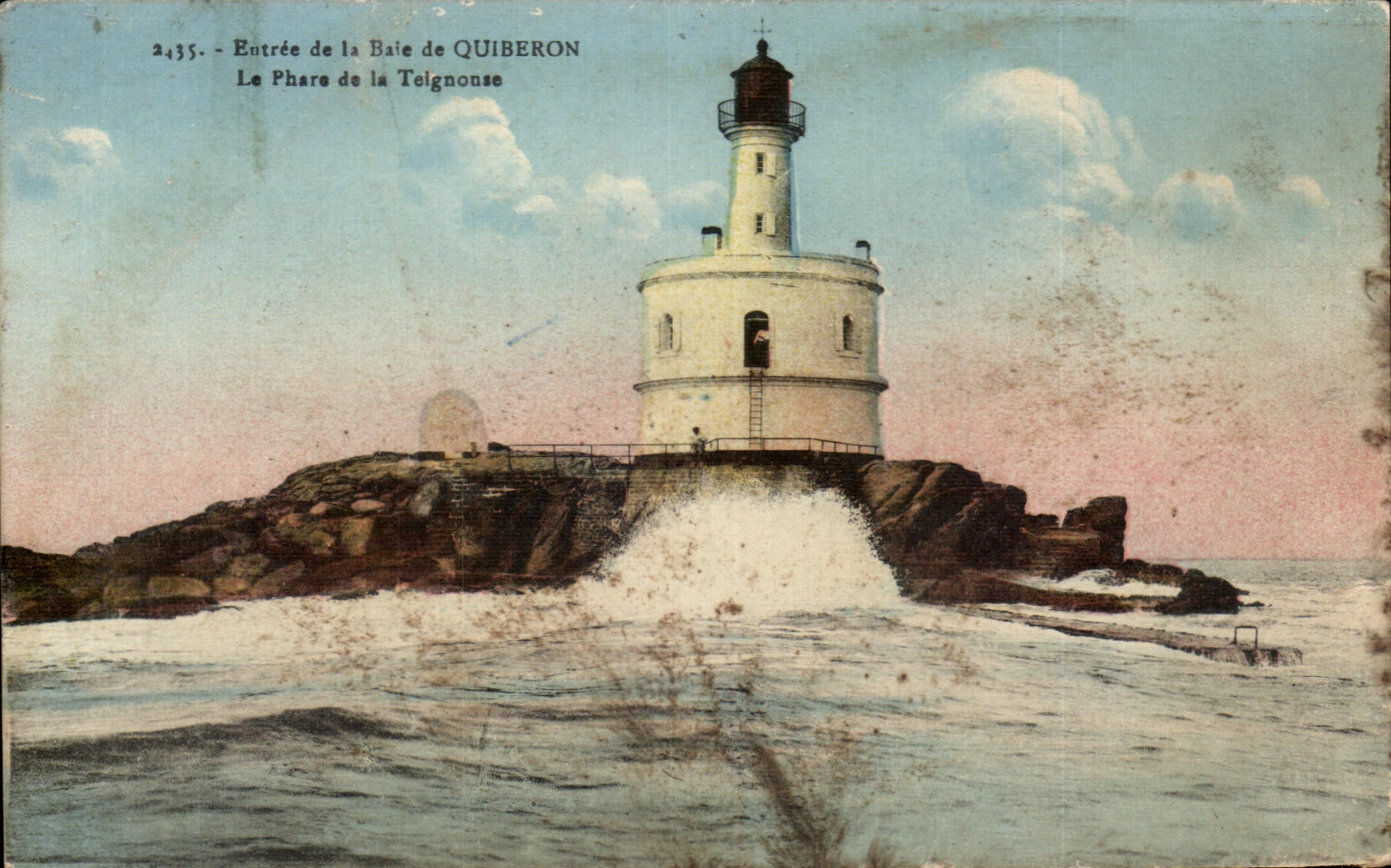 Entrée de la Baie de Quiberon — Le Phare de la Teignouse — éditeur Laurent-Nénette, n° 2435