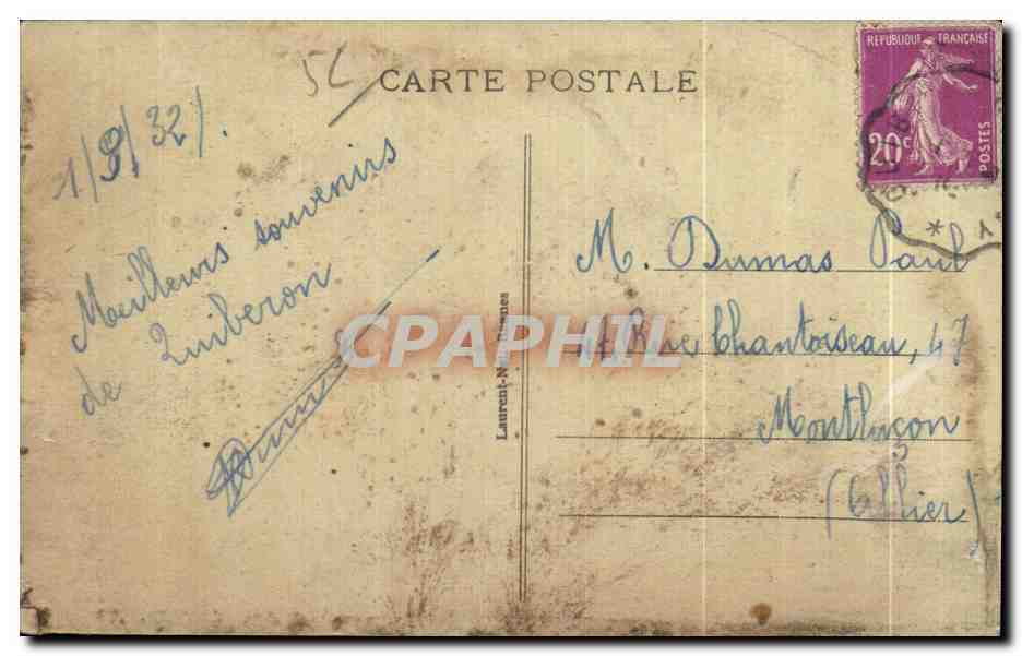 Entrée de la Baie de Quiberon — Le Phare de la Teignouse — éditeur Laurent-Nénette, n° 2435 — Back