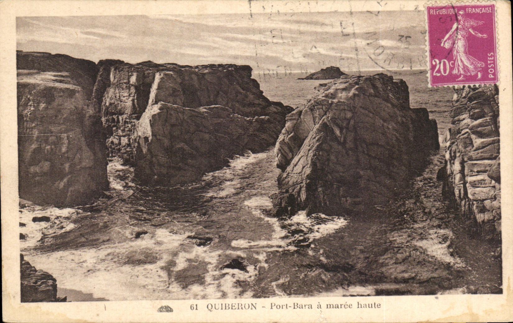 Antike Ansichtskarte Quiberon Port Bara a Maree Haute