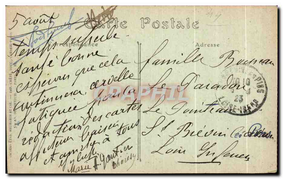 CPA Nantes Le Chateau Grand Logis et Palais Ducal — Verso
