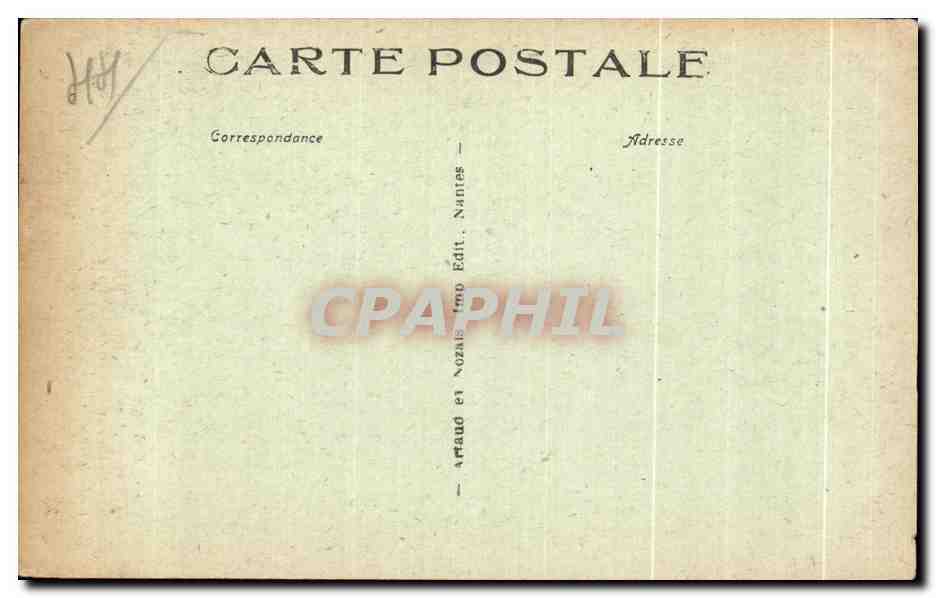 CPA Nantes La Cathedrale tombeau des Carmes La Temperance chien Dog — Verso