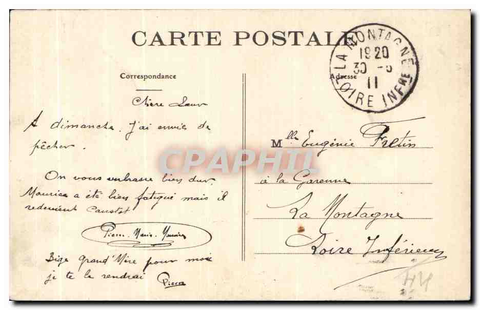 CPA Nantes L Eglise Ste Croix — Verso