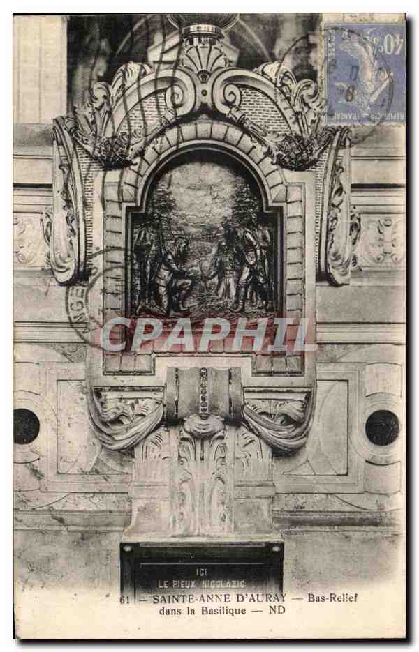 CPA Sainte Anne D Auray Bas Relief dans la Basilique
